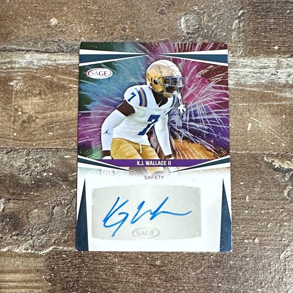 KJ WALLACE THE 2 UCLA SAFETY SIGNED CARD